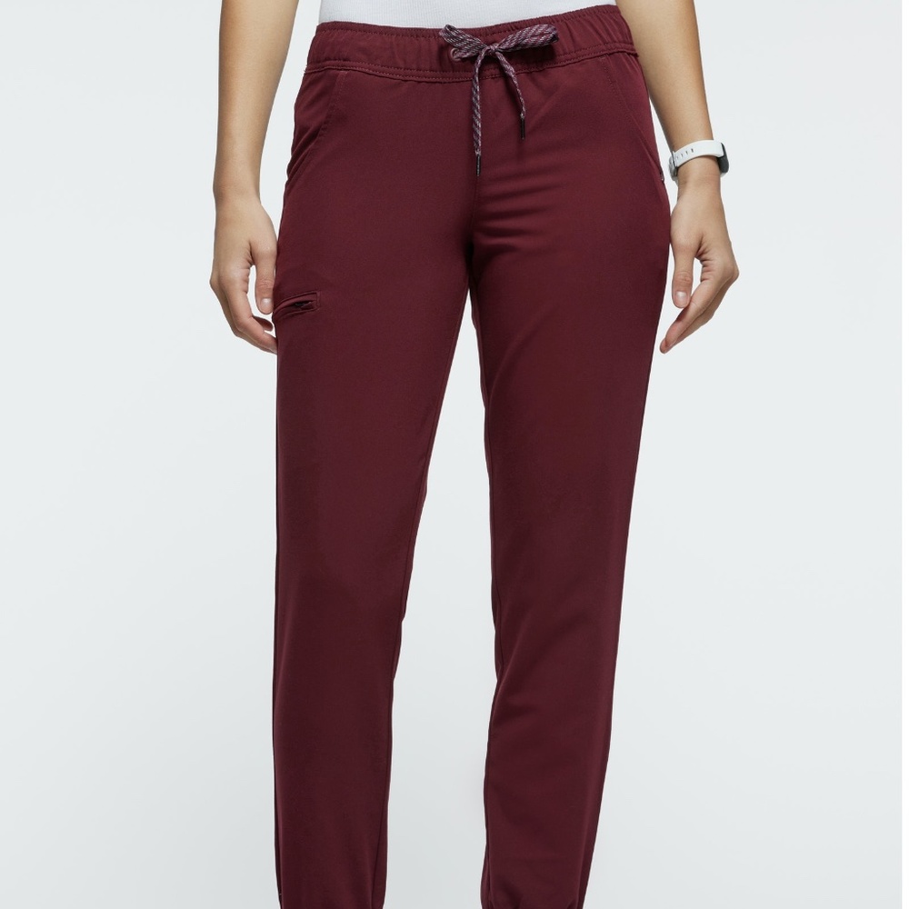 Jaanuu Wine Essential 5 Pocket Jogger Pant | Jaanuu Scrubs